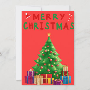 Christmas card with Christmas tree Customisable