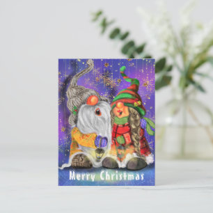 Christmas Card with Couple Gnomes