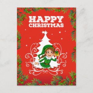Christmas card with elf