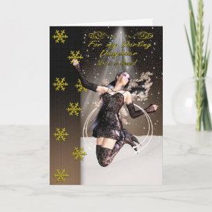 christmas card with fairy, browns