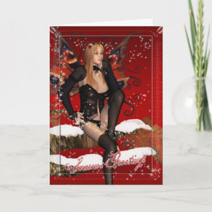 Christmas Card With Fairy Snow Magical