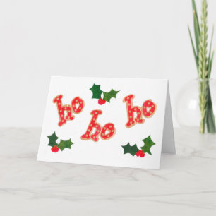 Christmas Card with Holly