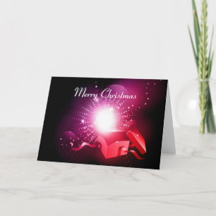 Christmas Card with open gift box