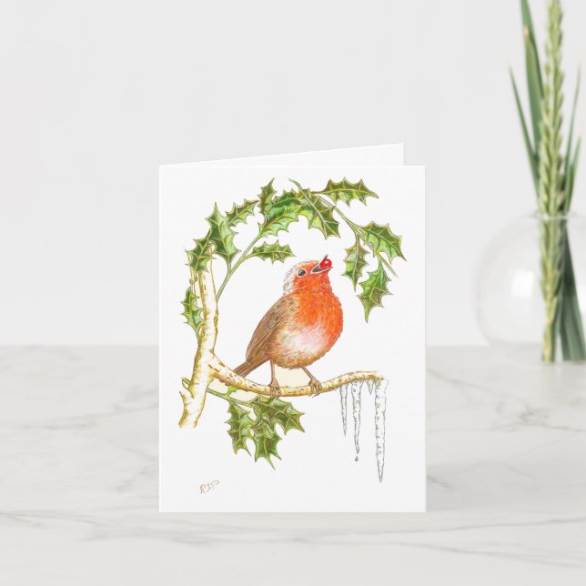 Christmas Card with Robin (Front)