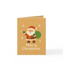 Christmas card with Santa Claus Merry Christmas