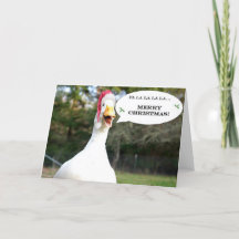 Christmas Card with Singing Duck