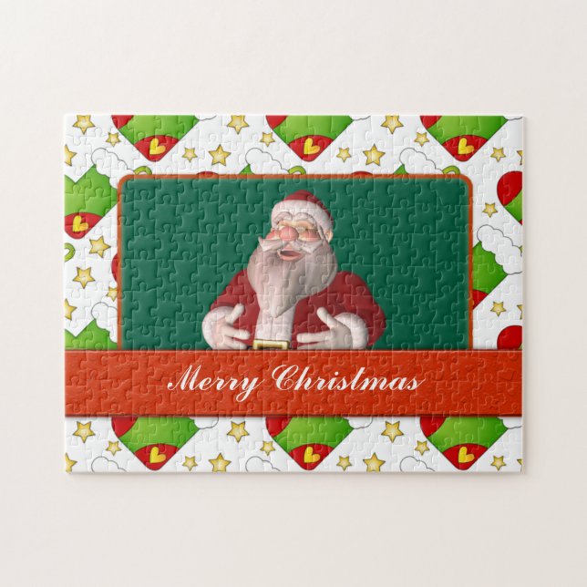 Christmas card with stockings and stars jigsaw puzzle (Horizontal)