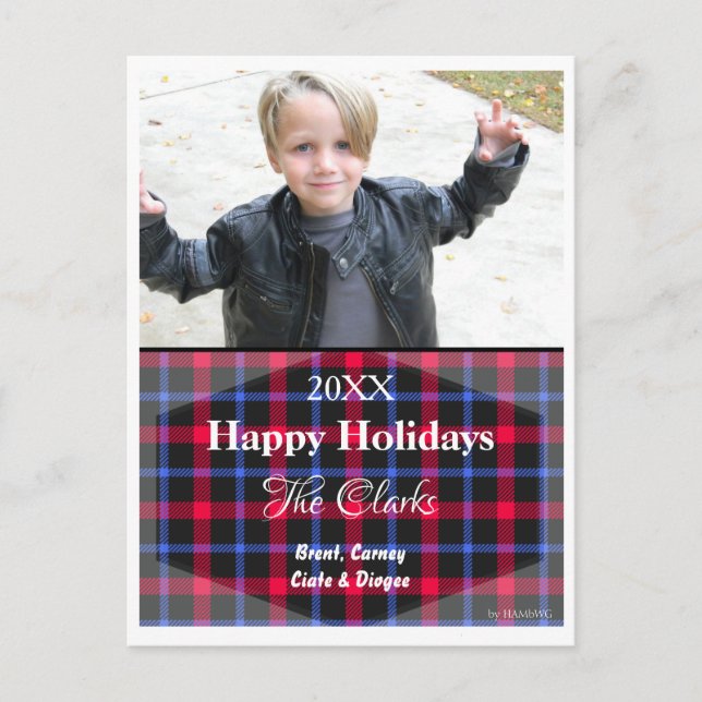 Christmas Card with Tartan Postcard - HAMbWG (Front)