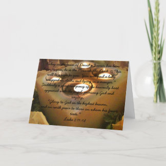 Christmas Card with the Christmas bible verse