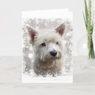Christmas card with Westie