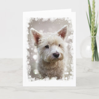 Christmas card with Westie