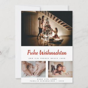 Christmas card with your own photos - template