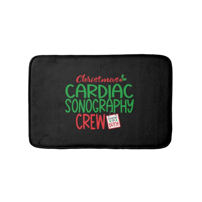 Christmas cardiac sonographer  bath mat (Front)