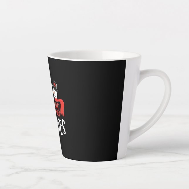 Christmas cardiac sonographer design  latte mug (Right)