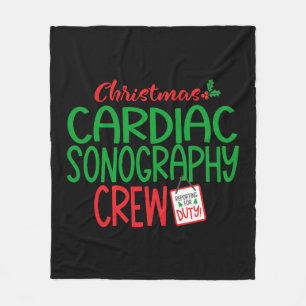 Christmas cardiac sonographer fleece blanket
