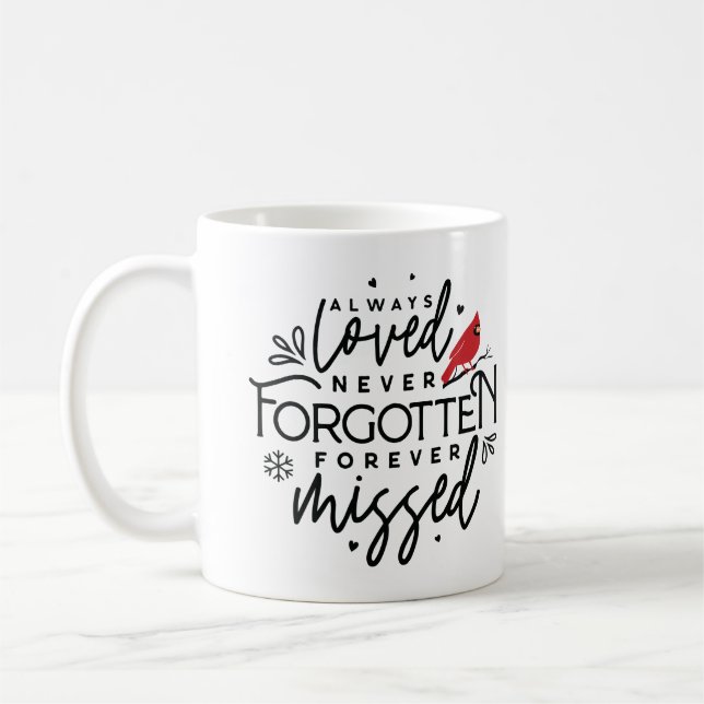 Christmas Cardinal 13 Personalised Coffee Mug (Left)