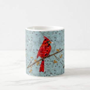 Christmas Cardinal bird collage Coffee Mug