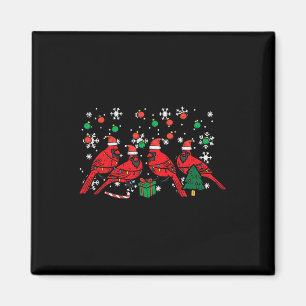 Christmas Cardinal Birds Santa Cute Xmas Men Women Magnet
