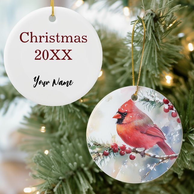 Christmas Cardinal Ceramic Ornament (Creator Uploaded)