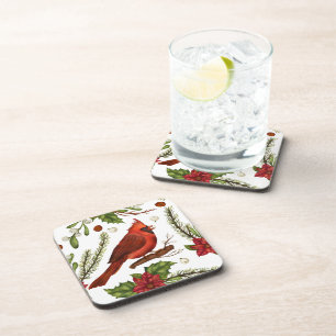 Christmas Cardinal Coaster