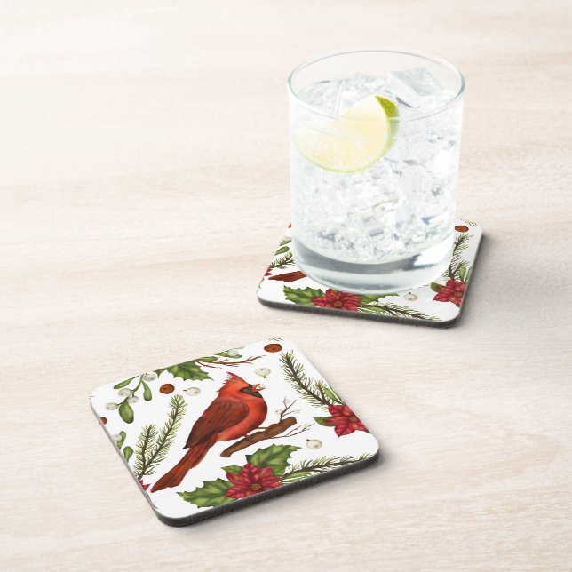 Christmas Cardinal Coaster (Right Side)