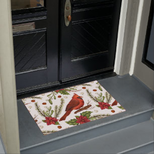Christmas Cardinal Doormat
