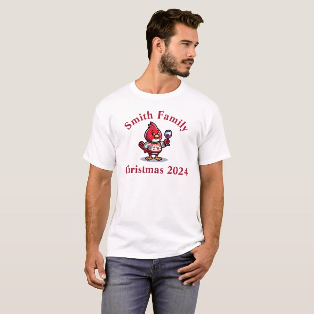 Christmas Cardinal funny family T-Shirt (Front Full)