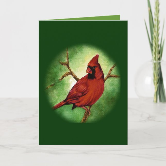 Christmas Cardinal Greeting Card (Front)