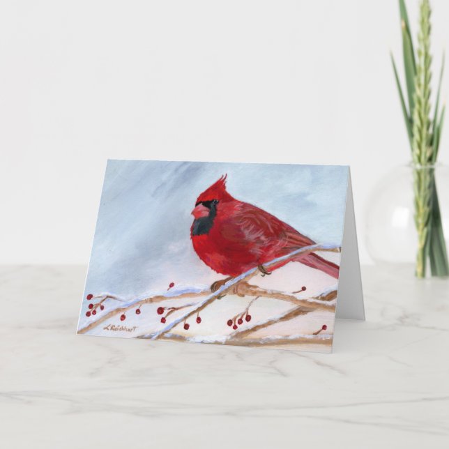 Christmas Cardinal Holiday Card (Front)