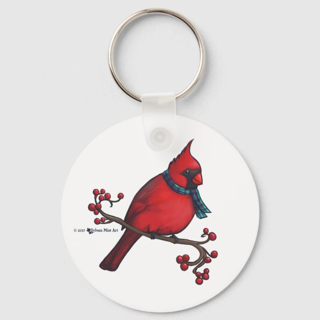 Christmas Cardinal Key Ring (Front)