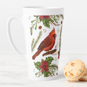 Christmas Cardinal Latte Mug