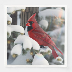 Christmas Cardinal Napkin