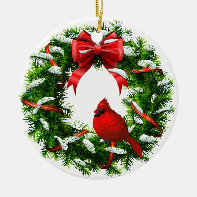 Christmas Cardinal Ornament (Front)