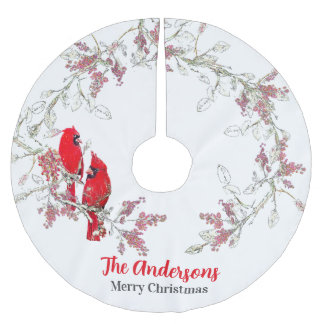Christmas cardinal Tree Skirt