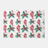 Christmas Cardinals and Holly