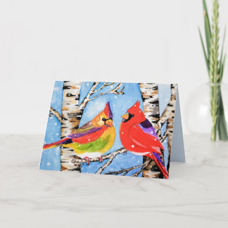 Christmas Cardinals Holiday Card