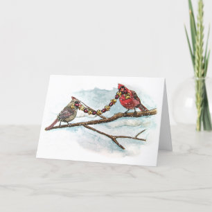 Christmas Cardinals Holiday Card