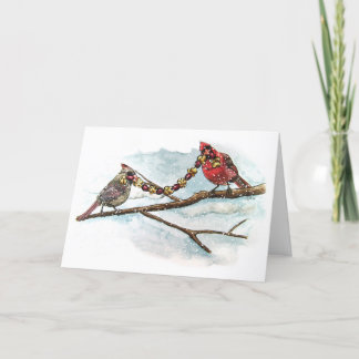 Christmas Cardinals Holiday Card