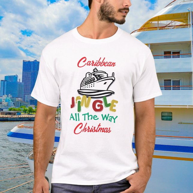Christmas Caribbean Cruise Personalise T-Shirt (Creator Uploaded)