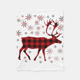 Christmas Caribou Fleece Blanket