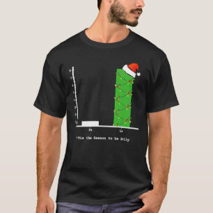 Christmas Carol Bar Graph Fun Math Holiday T-Shirt