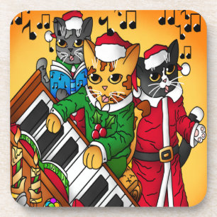 Christmas Carol Cats Coaster