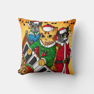 Christmas Carol Cats Cushion