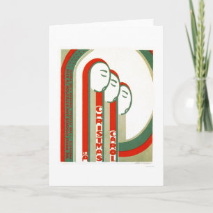 Christmas Carol Dickens 1938 WPA Holiday Card