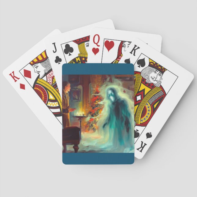 Christmas Carol Ghost of Christmas Future Playing Cards (Back)