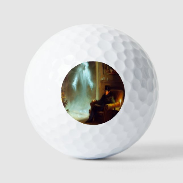 Christmas Carol Ghost of Christmas Past Golf Balls (Front)