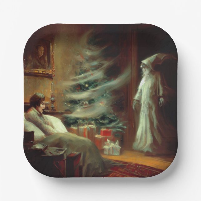 Christmas Carol Ghost of Christmas Present Paper Plate (Front)