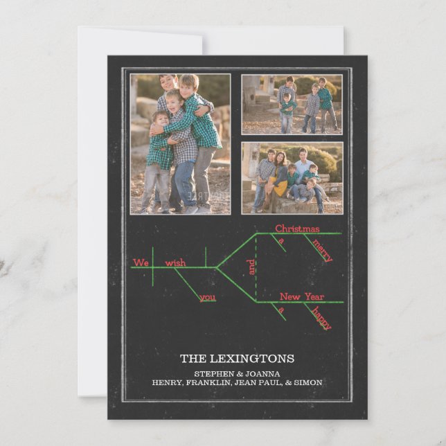 Christmas Carol Grammar Diagram Holiday Photo (Front)