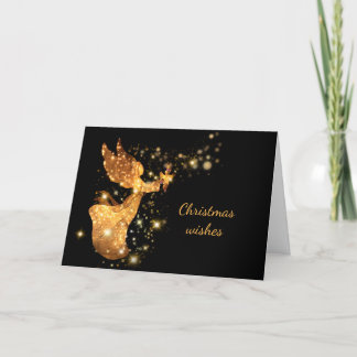 Christmas Carol Hark the Herald Angel's Sing Holiday Card