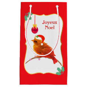 Christmas Carol Little Bird Small Gift Bag